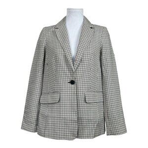 ASOS Miss Selfridge One Button US 8 UK 12 Plaid Office Career